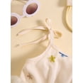thumbnail image 5 of AIGUR Infant Girls Polyester Outfit, Tie-up Sleeveless Sequined Stars Romper Dress with Bow Hairband, 5 of 9