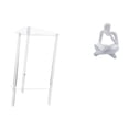 thumbnail image 1 of Mesita de noche,Mesa auxiliar de acrílico transparente,mesa auxiliar transparente de 2 niveles,Figura de lector abstracto,Estatua de pensador abstracto,arte,manualidades,decoraciones,Figuras, 1 of 8
