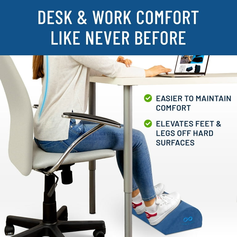 Everlasting Comfort Foot Rest for Under Desk - Kick up Your feet, Improve  Circulation, Work from Home Memory Foam Footrest Pillow, Foot Stool for