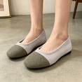thumbnail image 2 of oqasdz Womens Casual Shoes Round Toe Slip On Flat Dressy Shoes with Soft Upper and Insole for Ladies Solid Color Comfort Footwear Summer Outdoor, 2 of 6