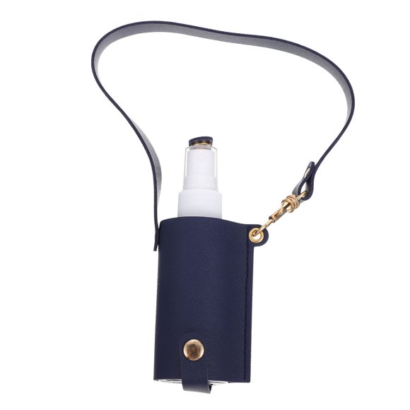 Shisuyan Hand Sanitizer Holder Navy Pu Case 1 Set 4.9x1.5x1.5in