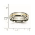 thumbnail image 6 of Chisel Titanium Polished Yellow IP-plated 6mm Grooved Band, 6 of 7