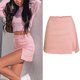 thumbnail image 3 of Gibobby faldas para mujer invierno para mujer, cintura alta, dividida, minifalda de tubo ajustada(Rosa, XXL), 3 of 5