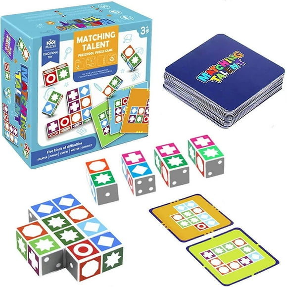 Match Game Wooden Matching Game Puzzle Games Match Puzzles Building Cubes Toy Board Games