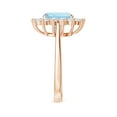 thumbnail image 2 of ANGARA Natural Cushion 1.85 ct Aquamarine Ring with Diamond Floral in 14K Rose Gold for Women (Size-9x7mm) | March Birthstone, Anniversary, Jewelry Gift for Women | Natural Aquamarine Ring, 2 of 8