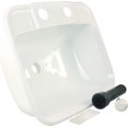 thumbnail image 1 of JR Sink 95351 Single Bowl; Rectangular; 14-1/4 Inch Width x 11-1/2 Inch Depth Cut-Out Dimension; With Faucet Mount; White; Single, 1 of 3