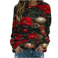 thumbnail image 2 of WXLWZYWL Womens Christmas Sweatshirts Cute Xmas Ugly 3D Graphic Print Sweaters Oversized Long Sleeve Round Neck Pullover Tops, 2 of 4