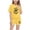 Yellow, variant on BXSRUTA Boys and Girls 2 Piece Outfit Sets Soft Breathable Summer Casual Round Neck Short Sleeve T-Shirt with Elastic Waist Shorts