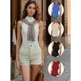 thumbnail image 4 of Anygrew Womens Tank Top Summer Sleeveless Shirts Sexy High Neck Casual Basic Ribbed Fitted, 4 of 6