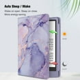 thumbnail image 3 of Fintie Case for 6" Kindle 11th Generation 2024/2022 Release - Book Style Folio Shockproof Cover with Auto Sleep/Wake, Lilac Marble, 3 of 7