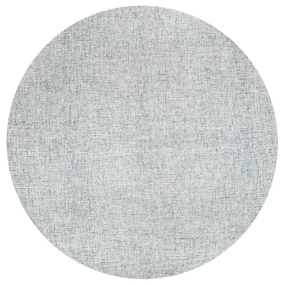 Alora Decor London 10' Round Solid Blue/Gray/Rust/Blue Hand-Tufted Area Rug