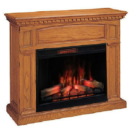 Oak Electric Fireplace Cabinet Mantel - Classic Flame Georgetown Oak Electric Fireplace Mantel 33WM300-O107 with 33II042FGL insert