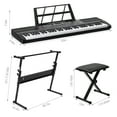 thumbnail image 2 of Glarry 61 Keys  Keyboard with Piano Stand, Piano Bench, Built In Speakers for Beginners, 2 of 9