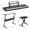Black, variant on Glarry 61 Keys Keyboard with Piano Stand, Piano Bench, Built In Speakers for Beginners