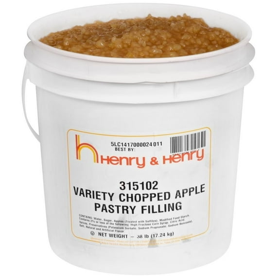 (Price/Case)Henry And Henry Variety Chopped Apple Filling - 38 Pounds Per Case