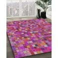 thumbnail image 2 of Ahgly Company Indoor Square Patterned Violet Red Pink Abstract Area Rugs, 3' Square, 2 of 6