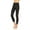 Black, variant on Therapy Women High "V" Front Waist Band Workout Athletic Yoga Leggings with no Top Stitch Mesh Inserts - Green - Medium