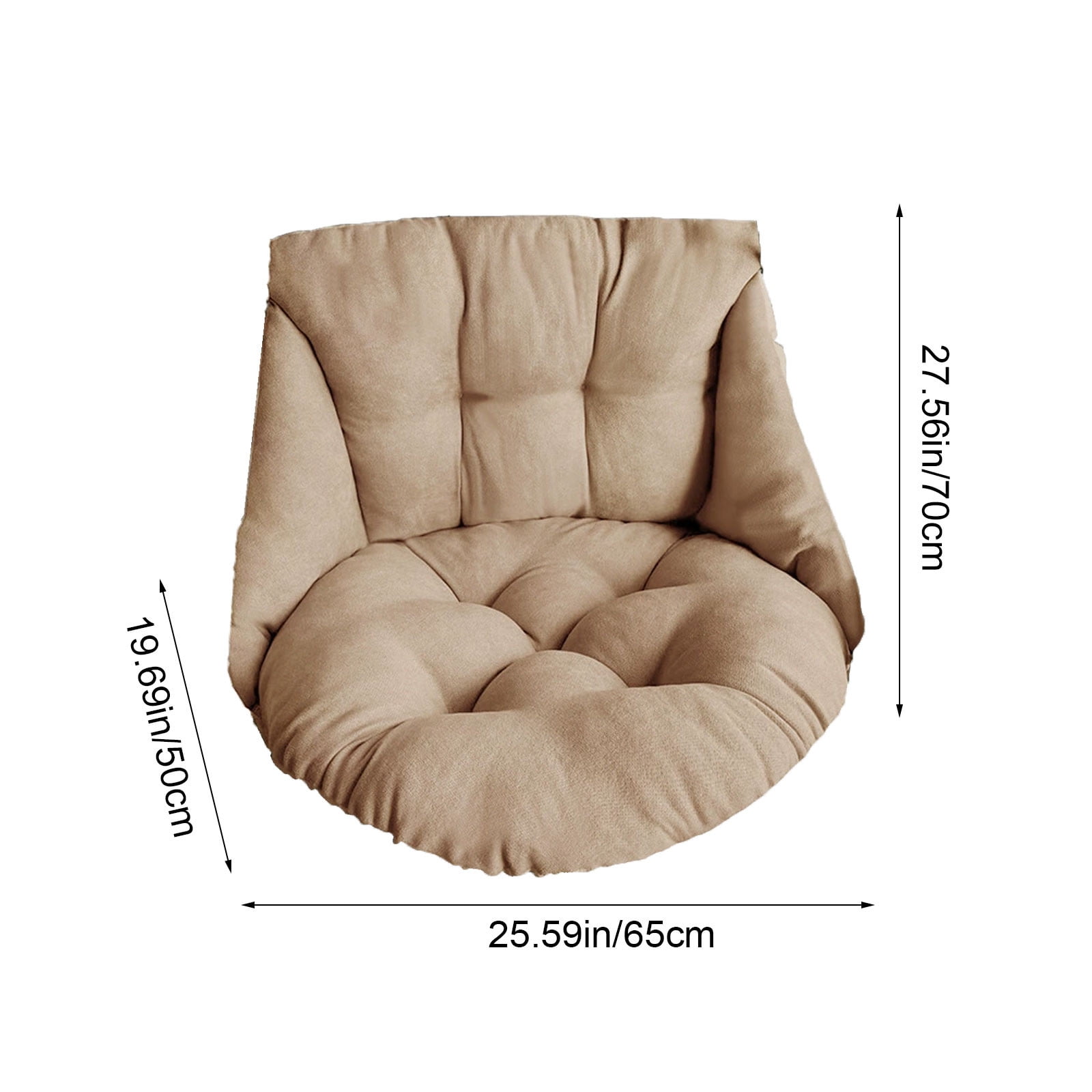 Qiweii Basket Cushion Thickened And Enlarged Cushion Swings Singles Sofa Cushion Household Hanging Chair Cloth Cushion Indoor And Outdoor Cradles Chair Cushion (Only Cushion) Indoor and outdoor