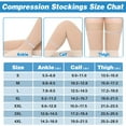 thumbnail image 2 of MARTINE MALL 2 Pairs 20-30mmHg Thigh High Compression Stockings for Women, Medical Compression Socks for Pregnant, Teacher, Doctor, Varicose Veins (Beige Open Toe+Black Close Toe), 2 of 6