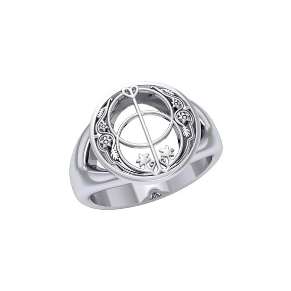 Chalice Well 925 Sterling Silver Ring Spiritual Fine Symbolic Jewelry