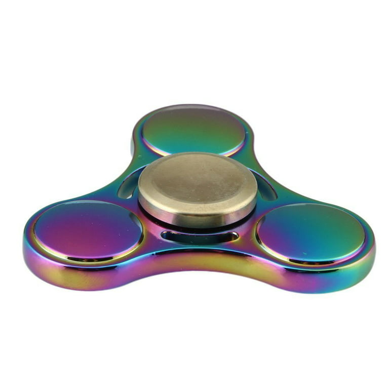 360 Spinner Helps Focusing Fidget Toy 3D Figit Tri-Spinner EDC Focus Toy  for Kids & Adults - Rainbow 