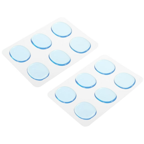 Uxcell Drum Dampeners Drum Gel Silicone Blue 31x25x2.8mm for Drums Cymbals Tone Control Pack of 12