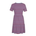 thumbnail image 5 of Erwazi Women's Casual Summer Dress Short Sleeve T Shirt Dress Printed Tiered Swing Mini Dresses with Pockets, 5 of 5