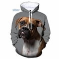 thumbnail image 3 of Sudadera con capucha con estampado 3D de animales y boxeador para hombre, ropa de calle informal con estampado de perro, talla grande, última moda, 3 of 5
