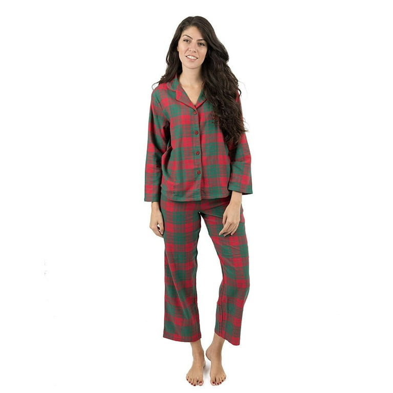 Green and black outlet plaid pajamas