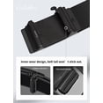 thumbnail image 6 of Catelles Men's Black Leather Belt with Automatic Buckle, Wear-Resistant and Comfortable, Business Casual Style, Toothless Design, Cloth Size 39-41, Width 1.38inch, 6 of 11