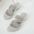 thumbnail image 4 of IUJSOY Womens Wedge Sandals Arch Support Platform Slippers Non-Slip Trendy Rhinestone Slip on Shoes, 4 of 9