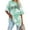 Green, variant on Womens Plus Size T Shirts Fashion Los Angeles Tie Dye Graphic Printed Short Sleeved Tops Summer Casual Trendy Loose Fit Tee Blouses