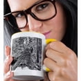 thumbnail image 2 of 3dRose, Vintage Lumberjack with Axe on Top of Fallen Redwood Tree, 15oz Two-Tone Yellow Mug, 2 of 7