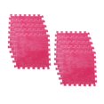 thumbnail image 4 of 10 piezas de alfombras cuadradas de rompecabezas, baldosas suaves para decoración de salón y hogar rosa roja, 4 of 8