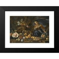 thumbnail image 2 of Bernhard Keil 18x14 Black Modern Framed Museum Art Print Titled - Still Life of Watermelons, Apples, Figs, Pomegranates, Flowers and Peaches, with a Young Girl Startled by a Monkey, 2 of 5