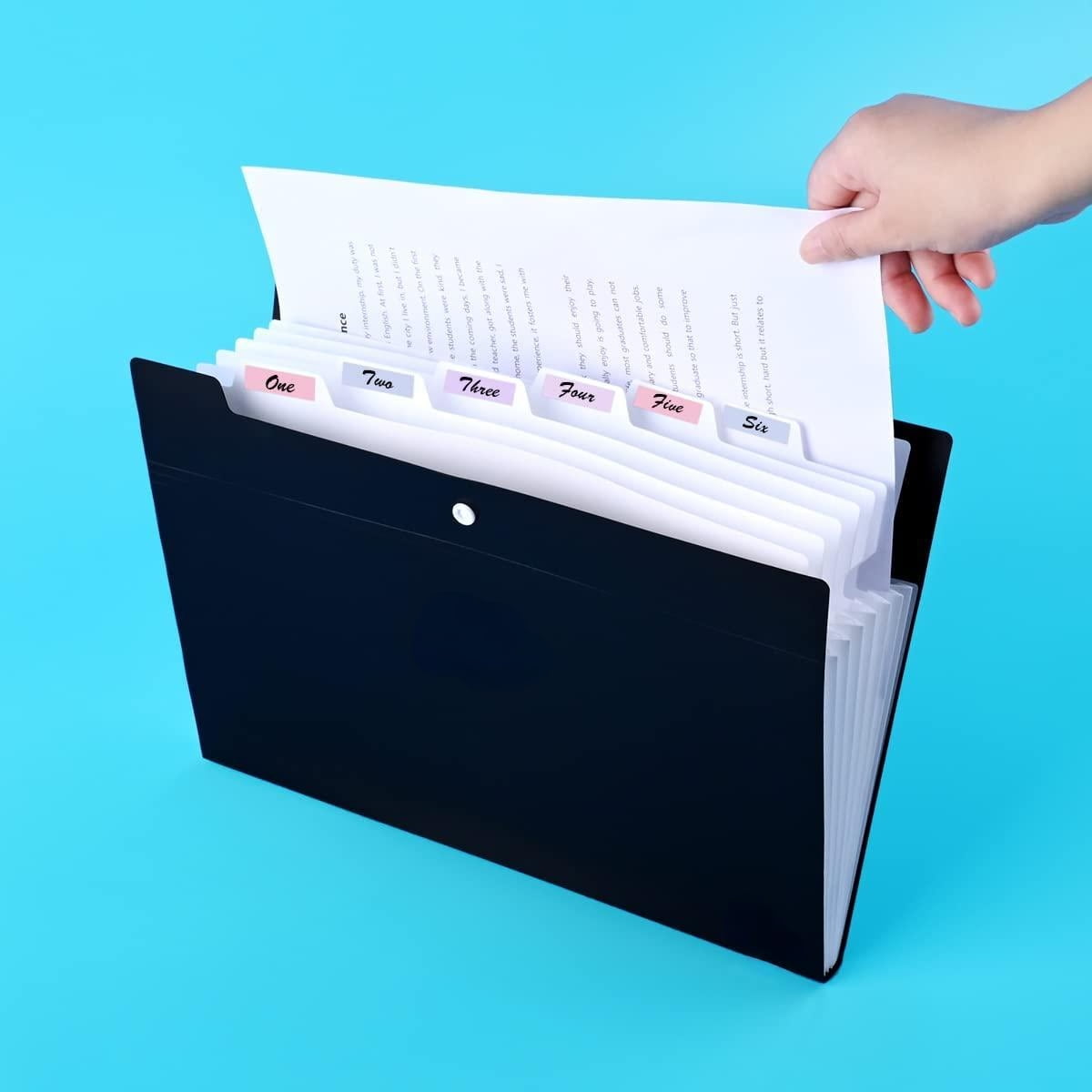 Expanding File Folder , Accordion Document Folder Organizer A4 Letter Paper File Organizer
