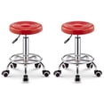 thumbnail image 1 of 2 Sillas de bar taburete redondo ajustable con ruedas ilios innova  Rojo, 1 of 9