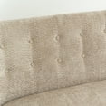 thumbnail image 3 of Noble House Avichai 58" Nordic Style Loveseat, Chenille Accent Sofa with Curved Tufted Backrest for Living Room, Beige, 3 of 13