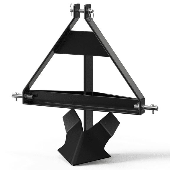 Middle Buster/Subsoiler,3-Point Hitch Adapter for Category 1 Tractors, with Black Blade for Furrow Plowing & Gardening