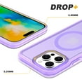thumbnail image 4 of Magnetic Case for iPhone 15 Pro Max, Compatible with MagSafe Charging, Shockproof Anti-scratch Protective Case PC Matte Translucent Ultra Thin Phone Cover for iPhone 15 Pro Max, Purple, 4 of 5