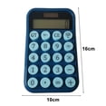 thumbnail image 5 of Riguas Desktop Calculator Solar Powered Battery Operated 10 Digits Round Buttons Large LCD Display Portable Student Finance Calculator Office Supplies, 5 of 6