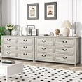thumbnail image 3 of SUGIFT 6 Drawer Double Dresser, Wood Chest of Drawers for Bedroom, Gray Finish, 3 of 9