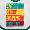 thumbnail image 4 of Inktastic Calf Roping Rodeo Eat Sleep Roping Repeat Boys or Girls Baby Bib, 4 of 4