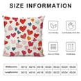 thumbnail image 5 of Qinduosi Valentine Pillow Covers  Inch Pink Love Heart Throw Pillow Covers Red White Valentine's Day Pillowcase Farmhouse Outdoor Linen Square Cushion Cover for Couch Sofa Bedroom Decor (Pack of ), 5 of 5