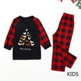 thumbnail image 6 of Odeerbi Christmas Pajamas for Family Holiday Plaid Long Sleeve Family Christmas Pajamas Matching Sets Kids Merry Christmas Print Parent-child Suit Two-Piece Sleepwear Xmas PJs Set Red, 6 of 8