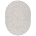 thumbnail image 2 of SAFAVIEH Braided Ronan Solid Reversible Area Rug, Light Gray, 5' x 7' Oval, 2 of 10