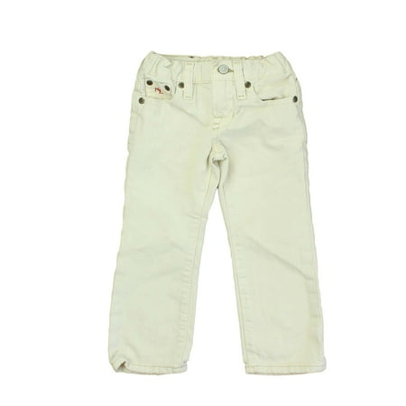 

Pre-owned Polo by Ralph Lauren Unisex Off White Jeans size: 2T