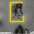 thumbnail image 4 of Glowneon African American One Line Wall Art, Woman Line Art Portrait, 4 of 5
