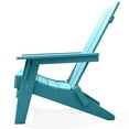 thumbnail image 2 of Folding Adirondack Chairs Modern Outdoor HIPS Plastic Chair with Cupholder All-Weather UV-Protected, 2 of 7
