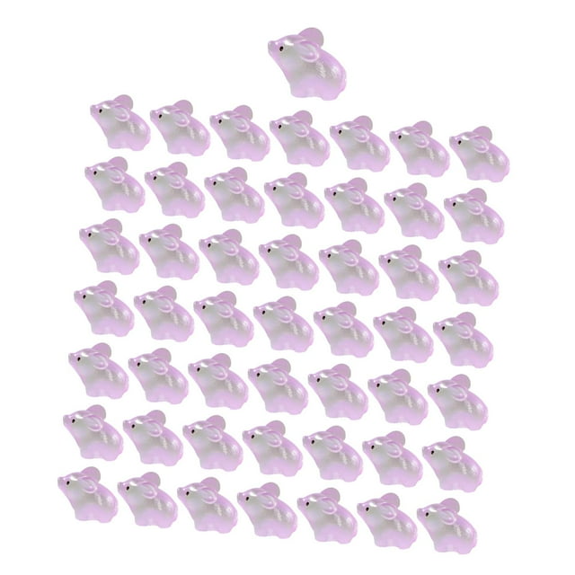 Figuras en miniatura de cerdo shamjiam que brillan en la oscuridad 50 Uds Púrpura claro